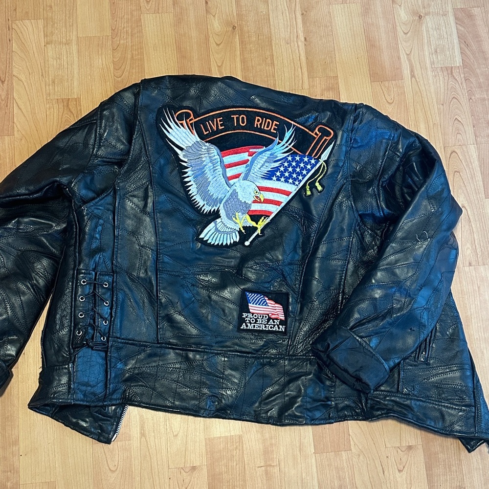 Authentic Leather Biker Jacket (Vintage)